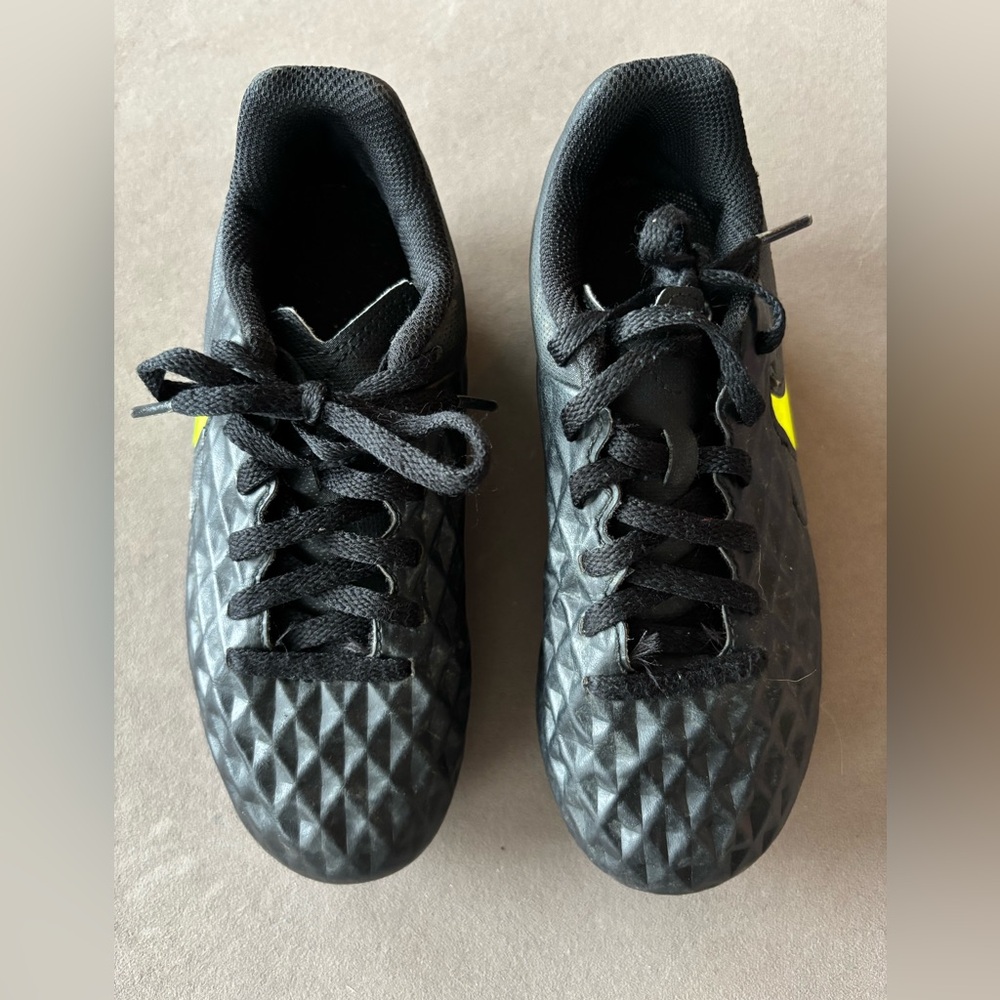 Nike Kids Soccer Cleats Black and Yellow